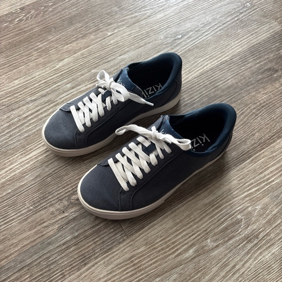 Kizik Other - Kizik Unisex Irvine Blue Shoes Mens Size 5 Womens 6.5 Canvas Hands Free Sneakers